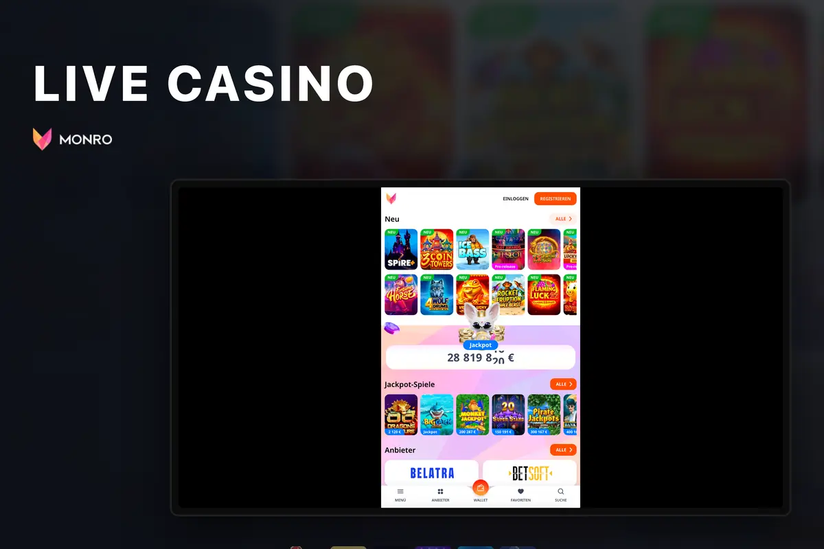 Live Casino bei Monro Casino