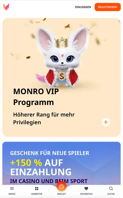 VIP-Bereich von Monro Casino