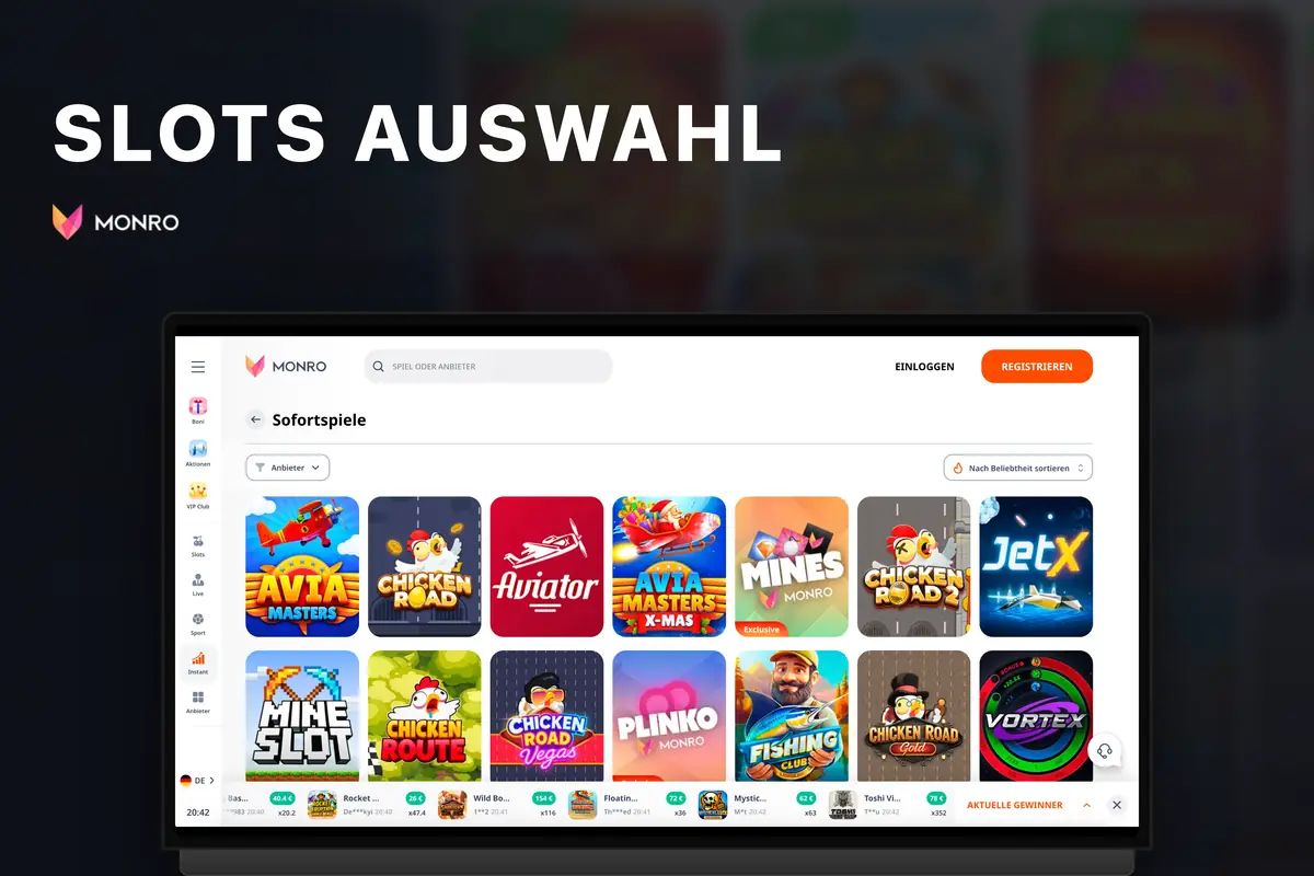 Slot-Spiele bei Monro Casino